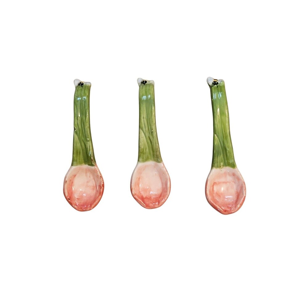 Lot Of 3 Replacement Mercuries 3.5" Tea Spoons From 1999 Springtime Flower Bee